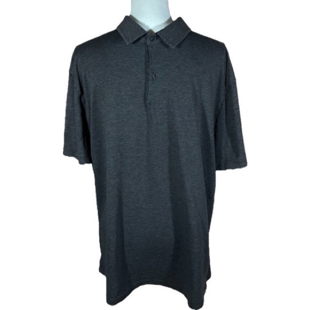 Men’s Lululemon Evolution Polo Shirt Short Sleeve Heathered Gray Size Large
